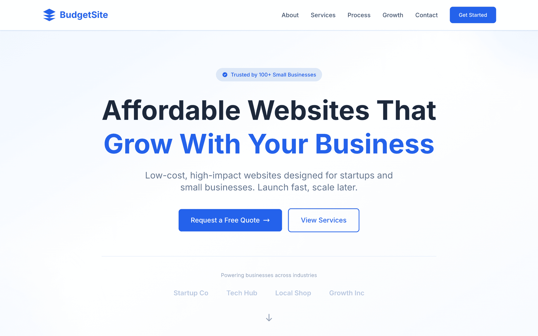 Budget-Friendly Website Template screenshot