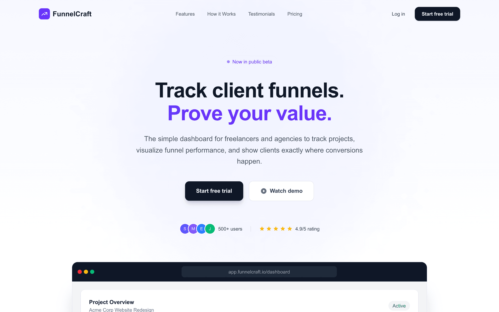 FunnelCraft SaaS screenshot