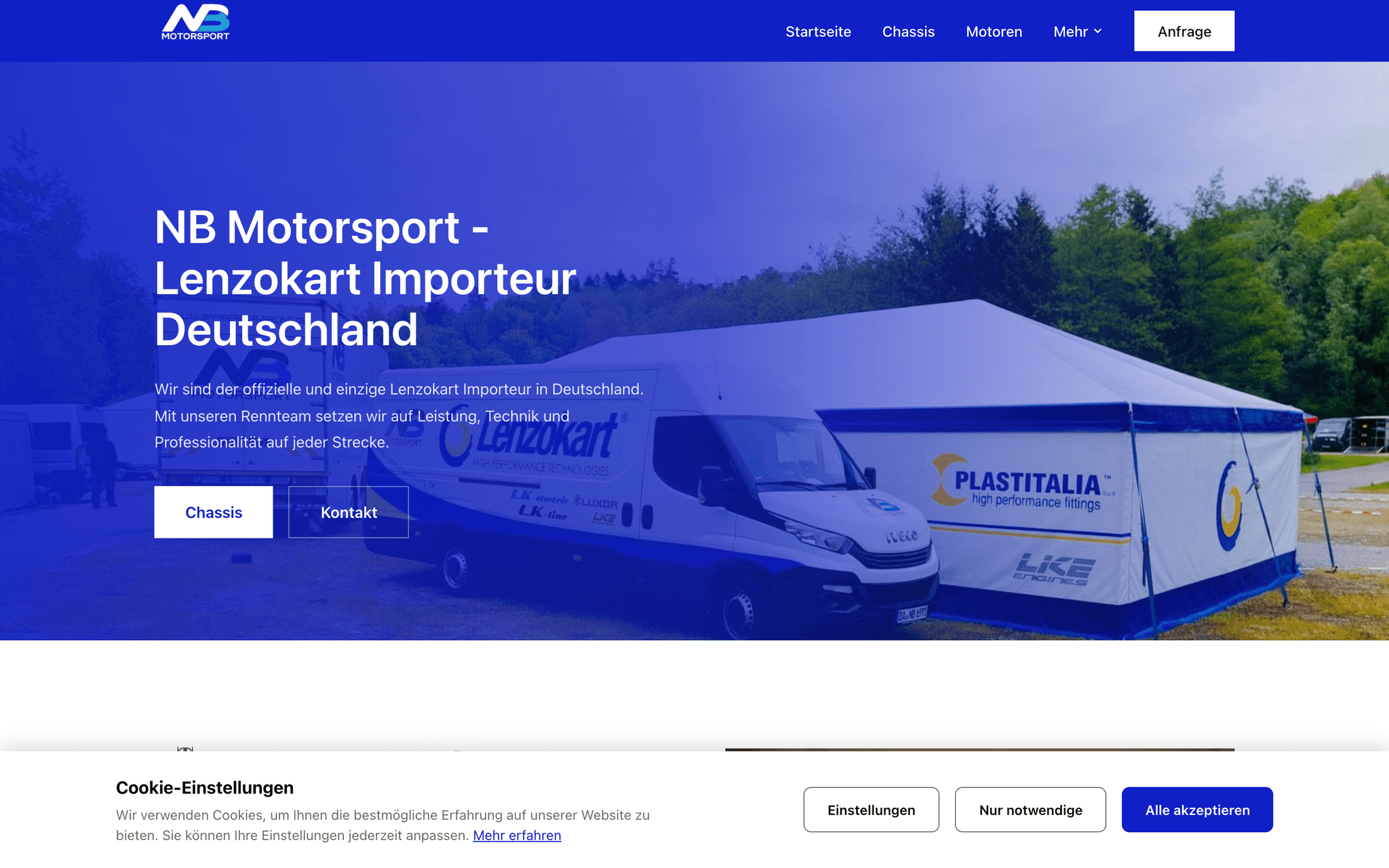 NB Motorsport - Lenzokart Importeur Deutschland screenshot